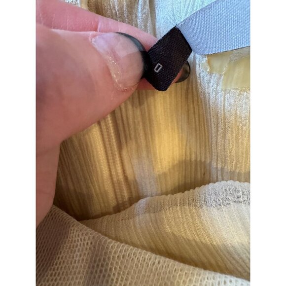 Ports 1961 Dress Women Medium Ivory Layered Metallic Sheath Designer Party - Picture 11 of 15